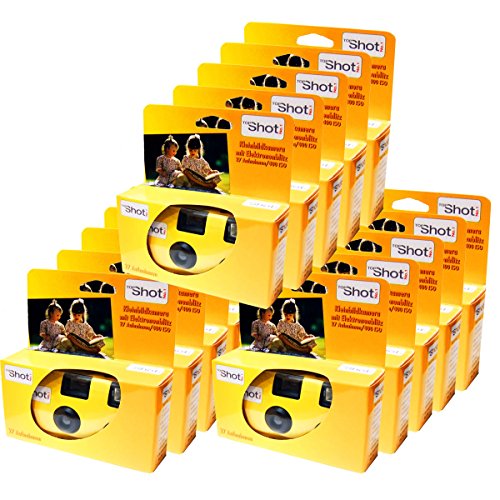 TopShot 15 Stück Einwegkamera Fotokamera Porst für 27 Fotos mit Blitzlicht von Photo Porst