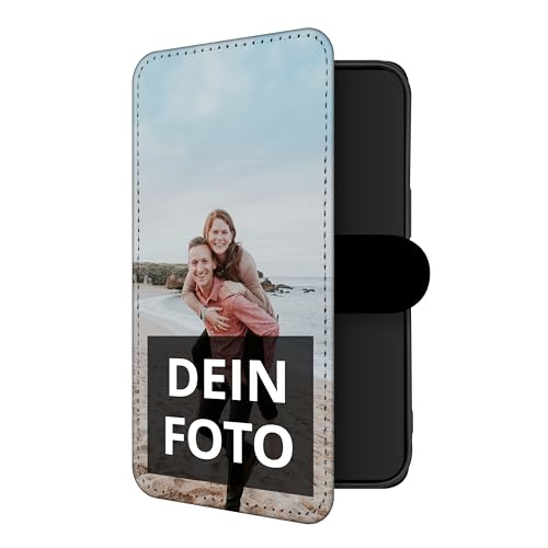 PhotoFancy® - Apple iPhone 16 Pro Max Hülle mit Foto Personalisieren - Handyhülle selbst gestalten (Flipcase) von PhotoFancy