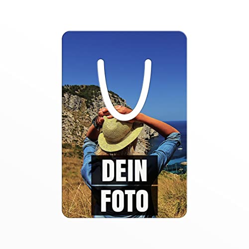 PhotoFancy® – Metall Lesezeichen mit Foto bedrucken – Buchzeichen mit eigenem Motiv selbst gestalten (Format: 7,6 cm x 5,1 cm) von PhotoFancy