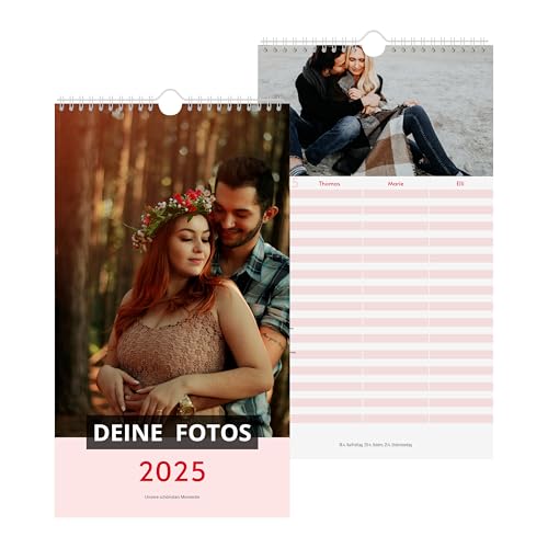 PhotoFancy® - Personalisierter Familienplaner 2025 mit eigenen Fotos - Familienkalender mit 2,3,4 oder 5 Spalten selbst gestalten - Familienorganisation mit dem Kalender leicht gemacht von PhotoFancy