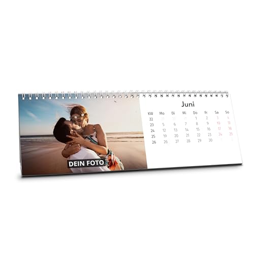 PhotoFancy® - Personalisierter Tischkalender 2024 mit eigenen Fotos - Fotokalender 'Portrait' im Querformat mit eigenen Bildern selbst gestalten von PhotoFancy