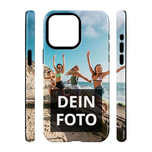 PhotoFancy® – iPhone 15 Pro Max Hülle mit Foto Personalisieren – Handyhülle selbst gestalten (Premium Bumper Rundum-Druck) von PhotoFancy