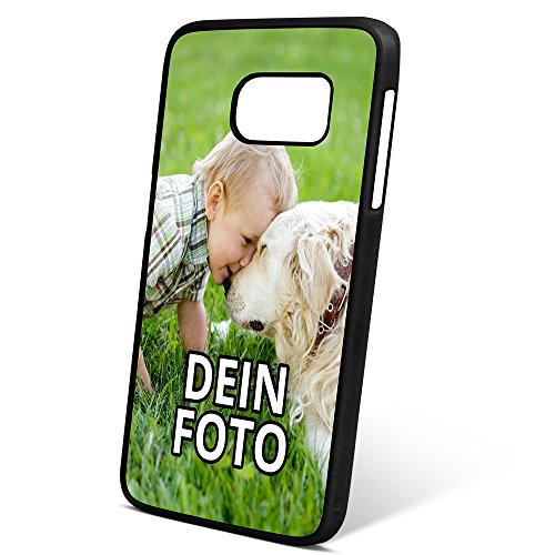 PhotoFancy ® – Samsung Galaxy S7 Handyhülle mit eigenem Foto Bedrucken – Smartphone Case als personalisierte Schutzhülle mit bedruckten Seiten (Hardcase schwarz) von PhotoFancy