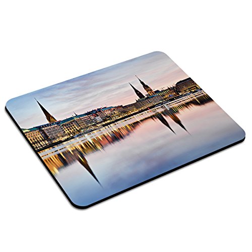 PhotoFancy - Mousepad Hamburg - Städte-Mauspad mit Motiv Jungfernstieg mit Binnenalster von PhotoFancy