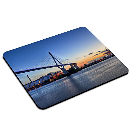 PhotoFancy - Mousepad Hamburg - Städte-Mauspad mit Motiv Köhlbrandbrücke und Hafen von PhotoFancy