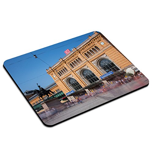PhotoFancy - Mousepad Hannover - Städte-Mauspad mit Motiv Hauptbahnhof Hannover unterm Schwanz von PhotoFancy