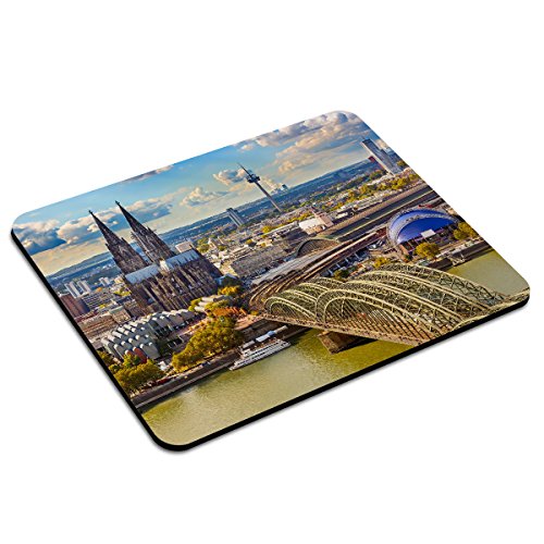 PhotoFancy - Mousepad Köln - Städte-Mauspad mit Motiv Kölner Dom mit Hohenzollernbrücke von PhotoFancy