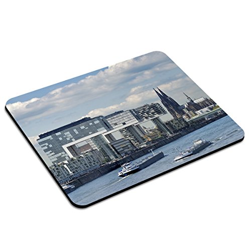 PhotoFancy - Mousepad Köln - Städte-Mauspad mit Motiv Kranhäuser am Rheinauhafen mit Kölner Dom von PhotoFancy