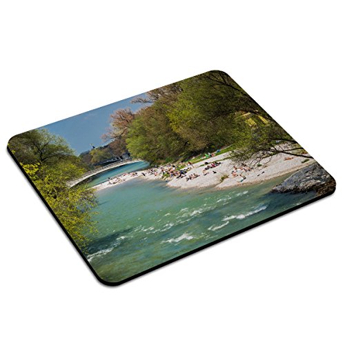 PhotoFancy - Mousepad München - Städte-Mauspad mit Motiv Badestrand an der Isar von PhotoFancy