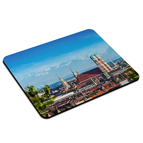 PhotoFancy - Mousepad München - Städte-Mauspad mit Motiv Frauenkirche mit Alpenpanorama von PhotoFancy