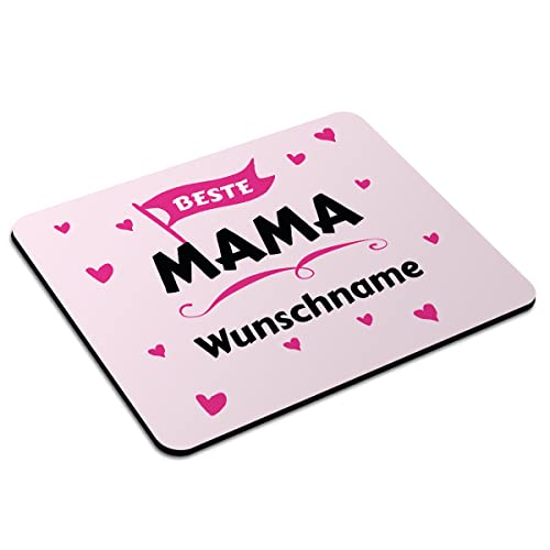 PhotoFancy Mousepad mit Namen personalisiert - Mauspad mit eigenem Text oder Namen gestalten (24 x 19, Beste Mama) von PhotoFancy