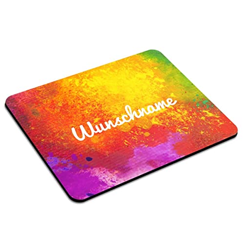 PhotoFancy Mousepad mit Namen personalisiert - Mauspad mit eigenem Text oder Namen gestalten (24 x 19, Colorpaint) von PhotoFancy