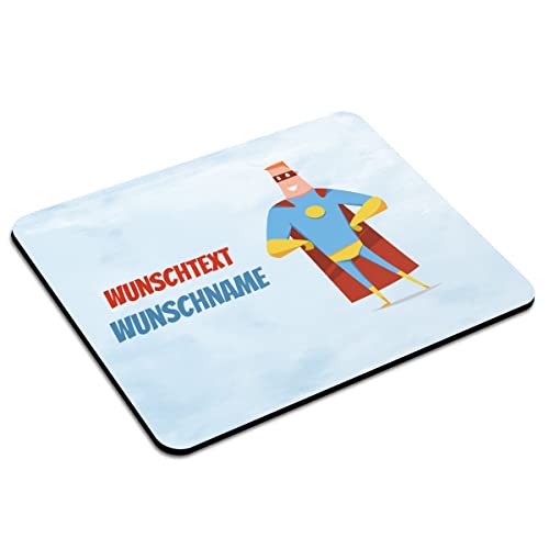 PhotoFancy Mousepad mit Namen personalisiert - Mauspad mit eigenem Text oder Namen gestalten (24 x 19, Super-Papa) von PhotoFancy