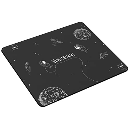 PhotoFancy Mousepad mit Namen personalisiert - Mauspad mit eigenem Text oder Namen gestalten (32 x 27, Astronaut) von PhotoFancy