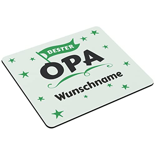 PhotoFancy Mousepad mit Namen personalisiert - Mauspad mit eigenem Text oder Namen gestalten (32 x 27, Bester Opa) von PhotoFancy