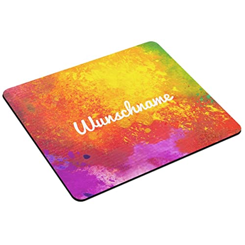 PhotoFancy Mousepad mit Namen personalisiert - Mauspad mit eigenem Text oder Namen gestalten (32 x 27, Colorpaint) von PhotoFancy