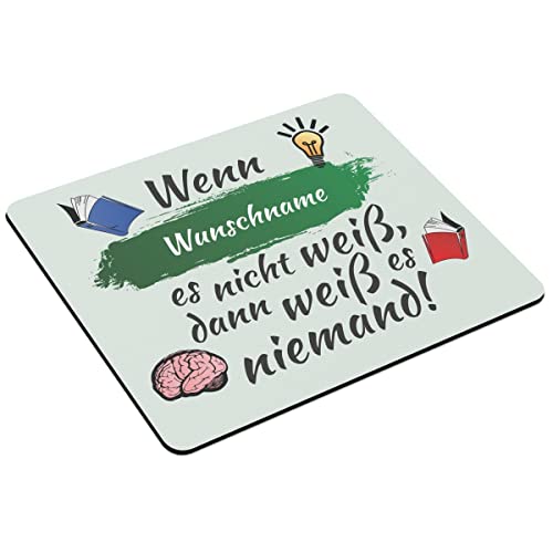 PhotoFancy Mousepad mit Namen personalisiert - Mauspad mit eigenem Text oder Namen gestalten (32 x 27, Wissen) von PhotoFancy