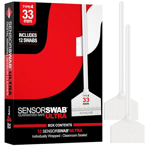 Photographic Solutions Sensor Swab Ultra 33mm Type-4 Digital Imaging Sensor Cleaner Swabs for Cleaning Medium Format Mirrored or Mirrorless Cameras. Sensor Dust & Oil Remover (Pack of 12) von Photographic Solutions