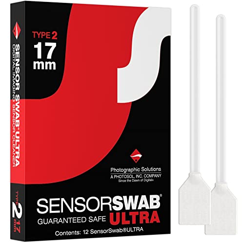 Sensor Swab Ultra 17mm Swabs - Camera Sensor Cleaner Swabs for Cleaning APS-C Mirrored or Mirrorless SLR & DSLR Cameras. Canon, Nikon, Sony - Sensor Dust & Oil Remover (Pack of 12) von Photographic Solutions