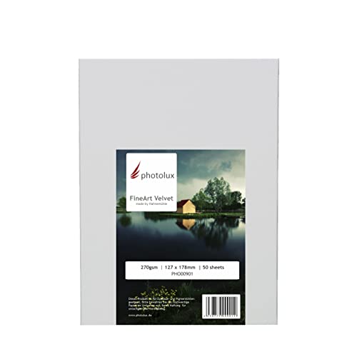 Photolux FineArt Velvet 270 gsm Matt Fotopapier in Premiumqualität - 12,7x17,8 cm - 50 Blatt Photolux FineArt Velvet 270 gsm Matt Fotopapier in Premiumqualität - 12,7x17,8 cm - 50 Blatt von Photolux