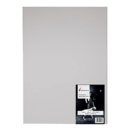 Photolux Professional Matte Paper DUO 230 gsm, beidseitig bedruckbar Fotopapier in Premiumqualität DIN A3 (297x420mm) 50 Blatt von Photolux