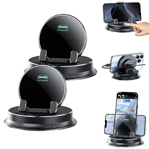 Phqenzap Deloyye Handy Halterung, 360-Grad-Drehbare Handyhalterung Fürs Armaturenbrett Im Auto, Multifunktionaler Handyhalter Armaturenbrett, Strong Adsorption, Waterproof and Sun-Proof (2Pcs) von Phqenzap