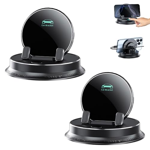 Phqenzap Deloyye Handy Halterung, Dashboard Handy Halter Produkt, 360-Grad-Drehbare Handyhalterung Fürs Armaturenbrett Im Auto (2Pcs) von Phqenzap