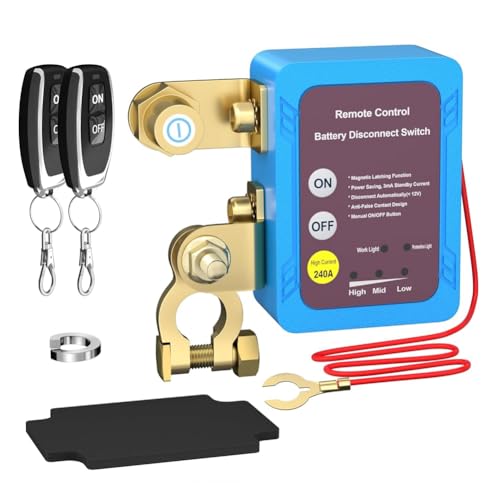 12V 240A Fernbatterie-Trennschalter, Automatischer Ausschalter für Auto, Boot, Fernbedienungsschalter 12V 240A Fernbatterie-Trennschalter, Automatischer Ausschalter für Auto, Boot, Fernbedienungsschalter von Phyachelo