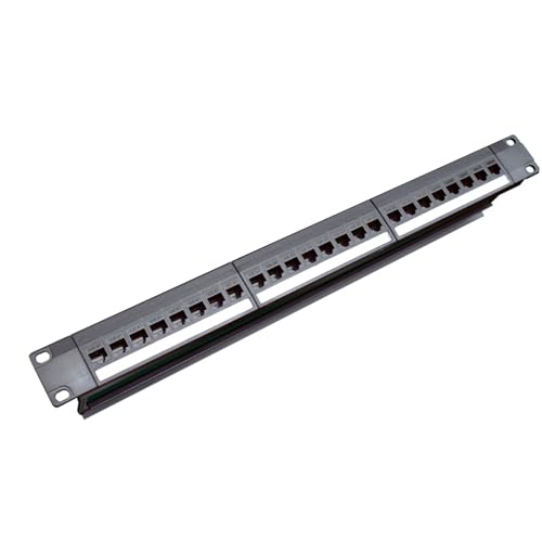 Phyachelo 19-1U-Schrank-Rack-Durchgang, 24-Port-CAT6-Patchpanel, RJ45-Kontaktanschluss (RJ45-Kontaktanschluss), Modularer Rahmen von Phyachelo