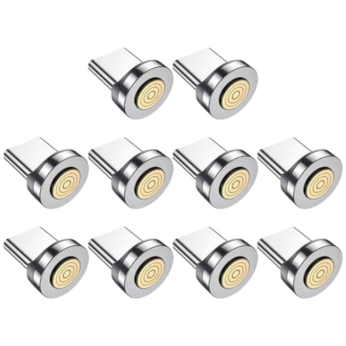 Phyachelo 7-Poliger Typ C-Magnetstecker, Schnellladekabeladapter für Magnetisches Ladegerät, 360° Drehbarer Anschluss, 10 Stück Phyachelo 7-Poliger Typ C-Magnetstecker, Schnellladekabeladapter für Magnetisches Ladegerät, 360° Drehbarer Anschluss, 10 Stück von Phyachelo