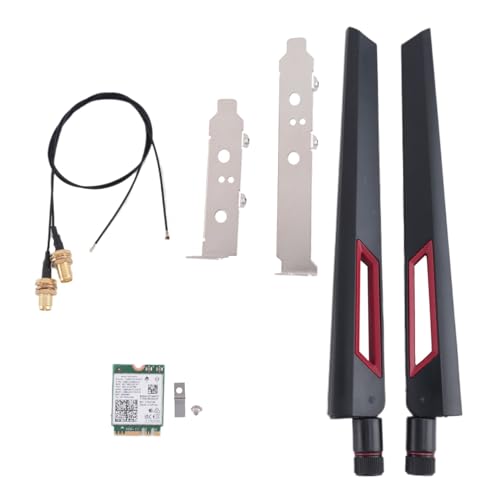 Phyachelo Wi-Fi 6E AX210 Wireless Card 2400Mbps Bluetooth 5.2 Desktop Kit 802.11Ax 2.4G/5Ghz/6Ghz AX210NGW, mit 10DBi Antenne von Phyachelo