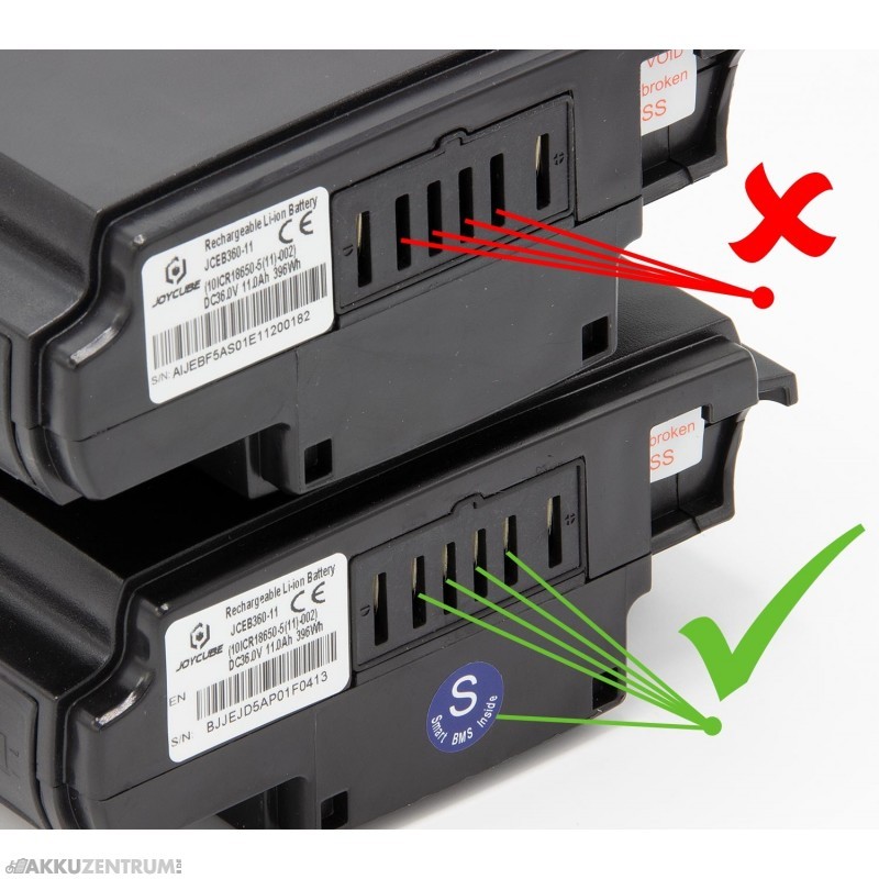E-Bike Akku Joycube SF-03 36V 11Ah JCEB360-11 mit SMART-BMS - Gepäckträger E-Bike Akku Joycube SF-03 36V 11Ah JCEB360-11 mit SMART-BMS - Gepäckträger von Phylion