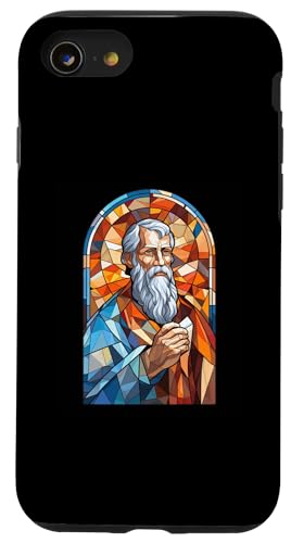 Pythagoras Buntglas Hülle für iPhone SE (2020) / 7 / 8 von Phytagoras Art Style Designs For Math Teacher
