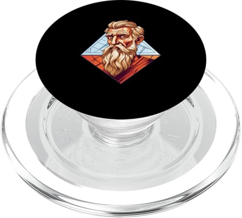 Pythagoras Karikatur PopSockets PopGrip für MagSafe Pythagoras Karikatur PopSockets PopGrip für MagSafe von Phytagoras Art Style Designs For Math Teacher