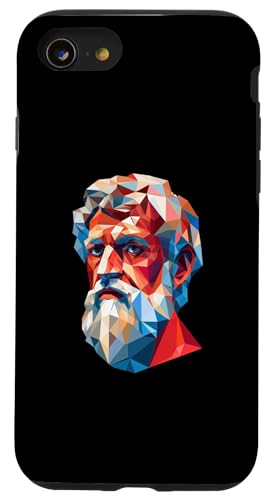 Pythagoras Kubismus Hülle für iPhone SE (2020) / 7 / 8 von Phytagoras Art Style Designs For Math Teacher