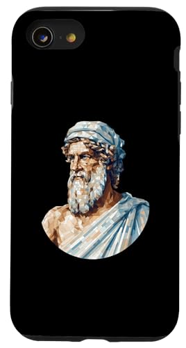 Pythagoras Pixelkunst Hülle für iPhone SE (2020) / 7 / 8 von Phytagoras Art Style Designs For Math Teacher