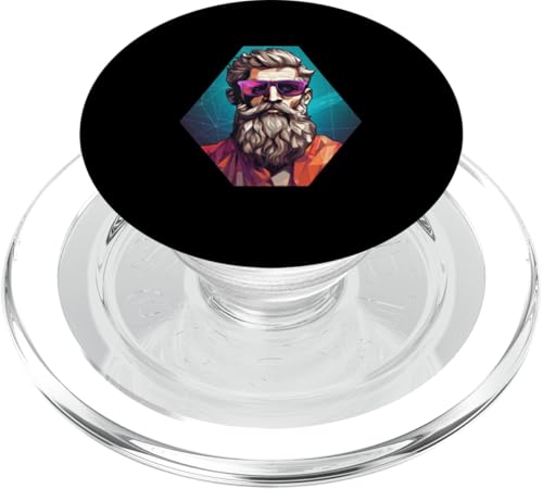 Pythagoras mit Sonnenbrille PopSockets PopGrip für MagSafe Pythagoras mit Sonnenbrille PopSockets PopGrip für MagSafe von Phytagoras Art Style Designs For Math Teacher