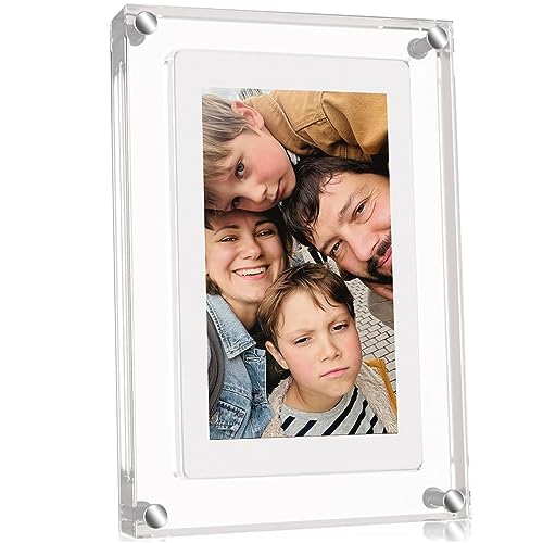 5-Zoll-Digitaler Bilderrahmen, Video Bildrahmen aus Acryl mit automatischer Drehfunktion, kostenlosem 8-GB-USB-Stick und integriertem 1000-mAh-Akku. Ideale Desktop-Dekoration von PiPivision