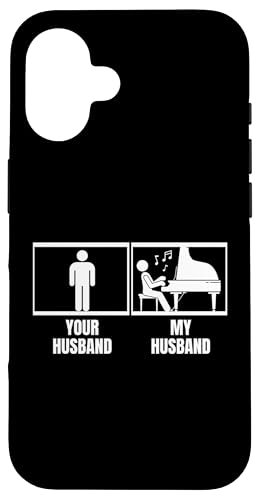 Dein Mann Mein Mann Klavierfrau Lustiger Pianist Hülle für iPhone 16 von Pianist Gifts For Men And Piano Player