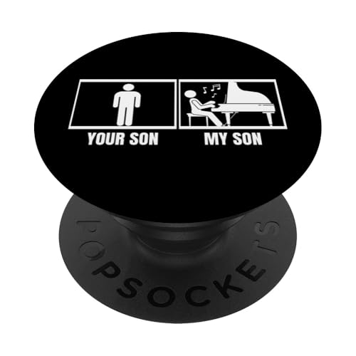 Dein Sohn, mein Sohn, Klavier, Papa, Mama, Mutter, Lustiger Pianist PopSockets Klebender PopGrip Dein Sohn, mein Sohn, Klavier, Papa, Mama, Mutter, Lustiger Pianist PopSockets Klebender PopGrip von Pianist Gifts For Men And Piano Player