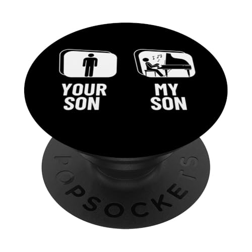 Dein Sohn, mein Sohn, Klavier, Papa, Mama, Mutter, Lustiger Pianist PopSockets Klebender PopGrip Dein Sohn, mein Sohn, Klavier, Papa, Mama, Mutter, Lustiger Pianist PopSockets Klebender PopGrip von Pianist Gifts For Men And Piano Player