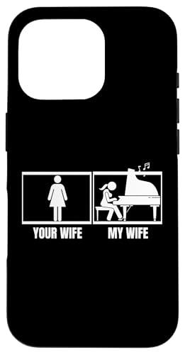Deine Frau, meine Frau, Klavier, Ehemann, stolze, lustige Pianistin Hülle für iPhone 16 Pro von Pianist Gifts For Men And Piano Player
