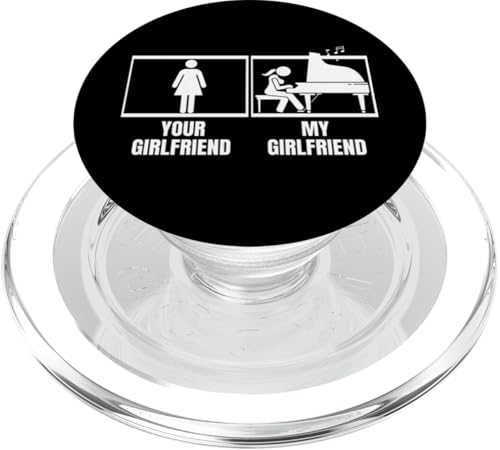 Deine Freundin Meine Freundin Klavier Lustige Pianistin PopSockets PopGrip für MagSafe Deine Freundin Meine Freundin Klavier Lustige Pianistin PopSockets PopGrip für MagSafe von Pianist Gifts For Men And Piano Player