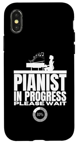 Pianist In Progress lädt lustiges Klavier Hülle für iPhone X/XS von Pianist Gifts For Men And Piano Player