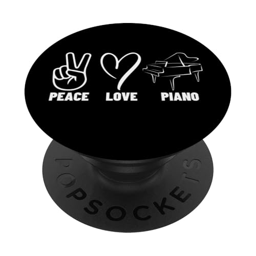 Pianist Peace Love Piano Stolze Damen Herren Pianistin PopSockets Klebender PopGrip Pianist Peace Love Piano Stolze Damen Herren Pianistin PopSockets Klebender PopGrip von Pianist Gifts For Men And Piano Player