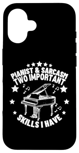 Pianist und Sarkasmus Lustiges Klavier Hülle für iPhone 16 von Pianist Gifts For Men And Piano Player