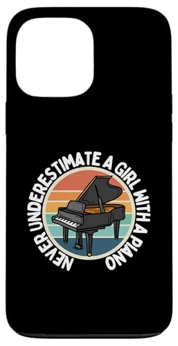 Unterschätze niemals ein Mädchen mit einem Klavier Lustige Pianistin Hülle für iPhone 13 Pro Max von Pianist Gifts For Men And Piano Player