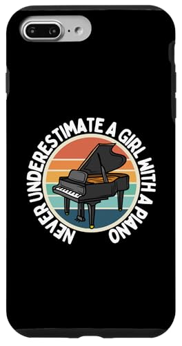 Unterschätze niemals ein Mädchen mit einem Klavier Lustige Pianistin Hülle für iPhone 7 Plus/8 Plus von Pianist Gifts For Men And Piano Player