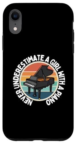 Unterschätze niemals ein Mädchen mit einem Klavier Lustige Pianistin Hülle für iPhone XR Unterschätze niemals ein Mädchen mit einem Klavier Lustige Pianistin Hülle für iPhone XR von Pianist Gifts For Men And Piano Player