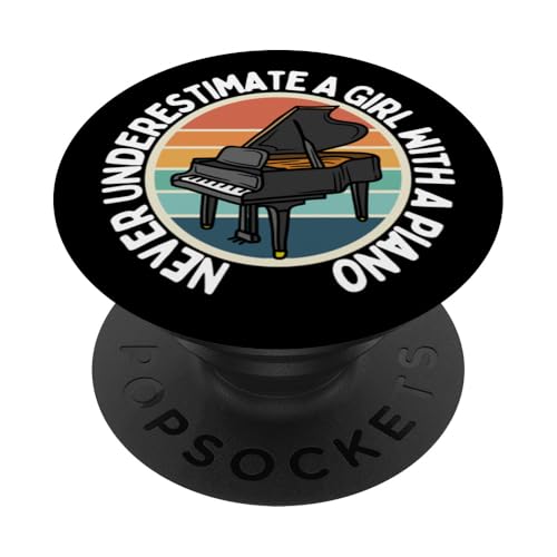 Unterschätze niemals ein Mädchen mit einem Klavier Lustige Pianistin PopSockets Klebender PopGrip Unterschätze niemals ein Mädchen mit einem Klavier Lustige Pianistin PopSockets Klebender PopGrip von Pianist Gifts For Men And Piano Player